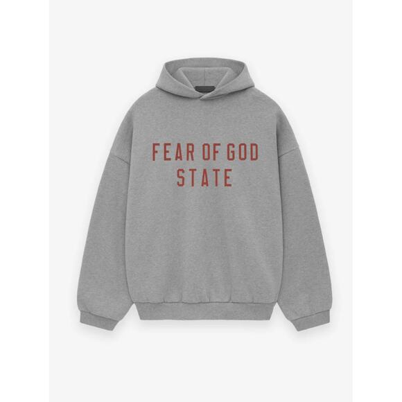 (XL) NWT Fear of God ESSENTIALS 'State' Hoodie in Dark Heather - Picture 2 of 4